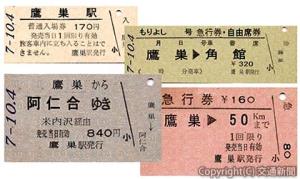 「懐かしの硬券詰め合わせ」のイメージ（秋田内陸縦貫鉄道提供） 