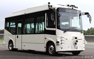 自動運転を行うＥＶバス「Ｍｉｎｉｂｕｓ２．０」のイメージ（ＪＲ東日本提供）