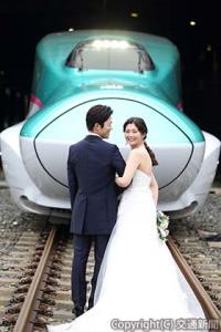 ウエディングフォトプラン「PRECIOUS MEMORIES at Tohoku Shinkansen」のイメージ（ホテルメトロポリタン盛岡提供） 