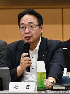 あいさつする綿貫社長（JR北海道提供）