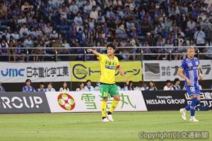 山形戦でチームに８試合ぶりの勝利をもたらす貴重なゴールを挙げた鳥ⒸⒸＪＥＦＵＮＩＴＥＤ(ジェフユナイテッド提供)