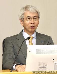 監査役への期待を述べる小倉常勤監査等委員（ＪＲ西日本提供）