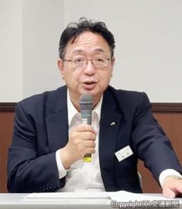 あいさつする綿貫社長（JR北海道提供）