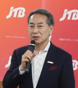 JTBの山北栄二郎社長（観光経済新聞提供）