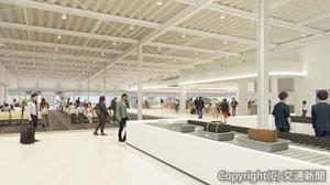 空港第２ターミナル（国内線）のリノベーション完成イメージ（関西エアポート提供）