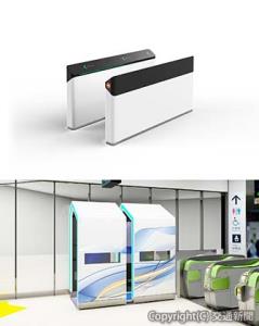 ㊤新潟駅㊦長岡駅に設置する顔認証改札機のイメージ（Panasonic提供）