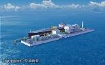 「浮体式アンモニアクラッキング設備」のイメージ（商船三井提供）