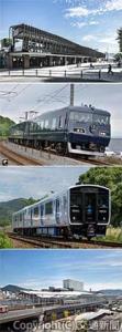 優秀賞に選ばれた（上から）上野駅公園口駅舎（JR東日本提供）、「ＷＥＳＴ　ＥＸＰＲＥＳＳ　銀河」（JR西日本提供）ＢＥＣ８１９系「ＤＥＮＣＨＡ」、長崎駅（JR九州提供）
