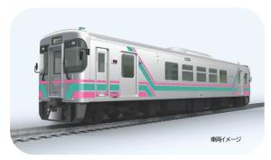 新型車両「ARe500形」のイメージ（甘木鉄道提供）