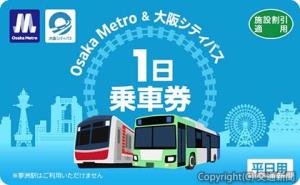 「Ｏｓａｋａ　Ｍｅｔｒｏ・大阪シティバス１日乗車券」＝イメージ＝（大阪メトロ提供）