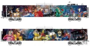 「絶叫戦隊ハイランダー号」のイメージ（富士山麓電気鉄道提供）