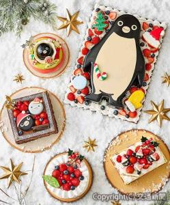 クリスマスの食卓を彩る各種ケーキのイメージ ⒸC.S/JR東日本/Ｄ（ホテルメトロポリタン提供）