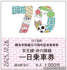 京王線・井の頭線一日乗車券（大人）＝イメージ＝（京王電鉄提供） 