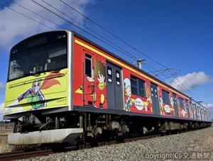 引退する仙石線マンガッタンライナーⅡ  ⓒ石森プロⓒ石森プロ・東映（ＪＲ東日本提供） 