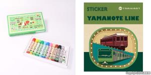 ㊧クレパス㊨ステッカーのイメージ ※CRAY-PAS、クレパスは株式会社サクラクレパスの登録商標です。 クレパスⓇの普通名称は、オイルパステルです。（ＪＲ東日本商事提供）