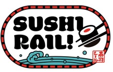 「SUSHI　RAIL！（すしレール）」ロゴマーク（沖縄都市モノレール提供）