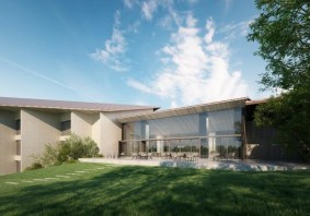 リニューアルイメージ（芝庭側から見た外観）小田急電鉄提供