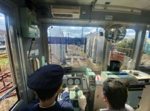 運転席のイメージ（水間鉄道提供）