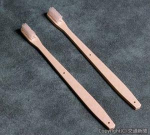 世界初の紙製歯ブラシ（エステック提供）