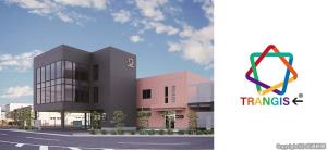 ㊧増築される建屋㊨ブランドロゴのイメージ（関西工機整備提供） 