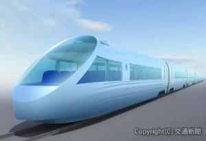 新型ロマンスカーの先頭車イメージ（小田急電鉄提供）