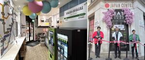 ㊧店内の様子㊨テープカットする佐野常務執行役員ら（ＪＲ東日本クロスステーション提供）