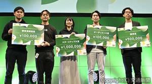 受賞企業の代表者（ＪＲ東日本スタートアップ提供）