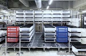 リニアモーター式ロボット倉庫（ＪＲ西日本提供）