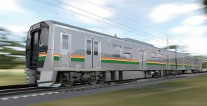 ＪＲ東日本が来年秋ごろに奥羽線（山形線）福島―新庄間で投入する新型車両「Ｅ７２３系５０００番代」のイメージ（ＪＲ東日本提供）