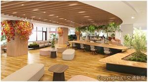 成田国際空港第２ターミナル３階の保安検査後（国際線）エリアに、新たなラウンジスペースを設置（成田国際空港提供）