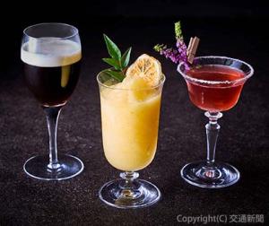 「霜夜（Ｓｈｉｍｏｎｏｙｏ）」、「柑雪（Ｋａｎｓｅｔｓｕ）」「梅華（Ｂａｉｋａ）」（ホテルメトロポリタン提供）