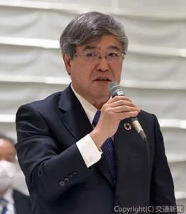 会見する杉山会長