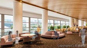 福岡空港国際線旅客ターミナルビル３階の搭乗待合室をリニューアル＝イメージ＝（福岡国際空港提供）