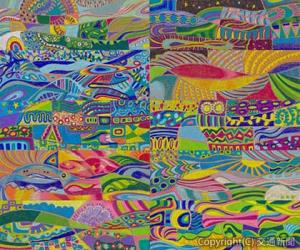 生田さんの作品「つながる風景」（アトレ提供）