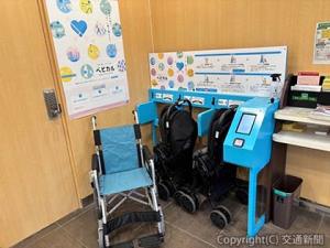 国分寺駅の車いすレンタルサービス（ＪＲ東日本八王子支社提供） 