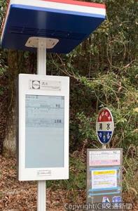 実証実験中のＳＩＭレスバス停