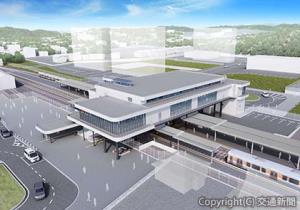 菊川駅新駅舎のイメージ（ＪＲ東海提供）