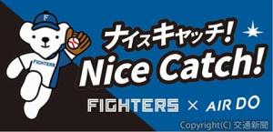 「ナイスキャッチ！」タオル＝イメージ＝（AIRDO提供）