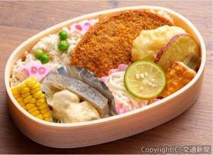 徳島の味覚を詰め込んだ新作駅弁「徳島うまいんじょ弁当」＝イメージ＝（ＪＲ四国提供）