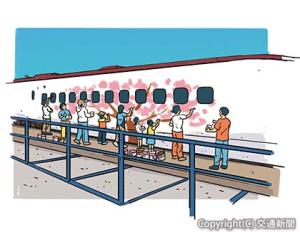 「つばめ、満開」新幹線車両ペインティングイベントのイメージ（ＪＲ九州提供）