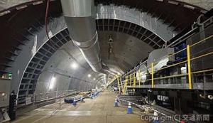 本格的な掘進が進むリニア中央新幹線第一中京圏トンネル名城工区（ＪＲ東海提供）