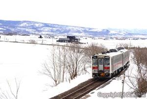 留萌線を走るキハ54形（北一已―秩父別間）