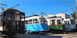 「桟橋車庫電車撮影会」のイメージ（とさでん交通提供）