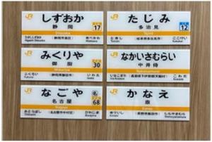 ミニチュア駅名標」（新陽社提供）