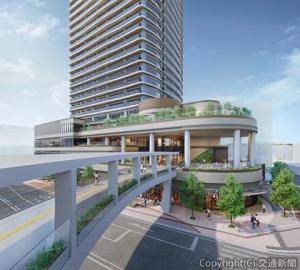 登戸駅からフラットにアクセスできる歩行者デッキのイメージ（東急不動産提供）