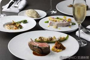 旬の国産食材を中心に構成したフランス料理のコースのランチ＝イメージ＝（東京ステーションホテル提供）