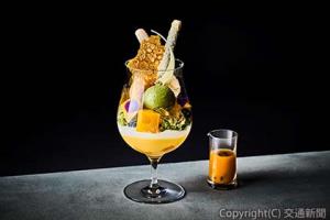 「Ｓｅａｓｏｎａｌ　Ｐａｒｆａｉｔ」の新テイスト「マンゴーと抹茶のパフェ」＝イメージ＝（ホテルメトロポリタン提供）