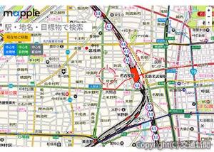 名古屋駅周辺のデジタルマップ掲載イメージ（ＪＲ西日本提供）
