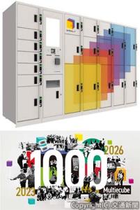 ㊤マルチエキューブ１０００台突破記念のキービジュアル㊦マルチエキューブのイメージ（ＪＲ東日本提供）