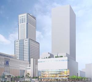 北５西１・西２地区再開発イメージ（札幌駅交流拠点北５西１・西２地区市街地再開発組合提供） 